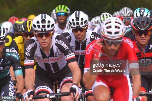 Michael Matthews of Australia and Team Sunweb / Simon Gerrans of Australia and BMC Racing Team / during the104th Liege-Bastogne-Liege 2018 a 258,5km...