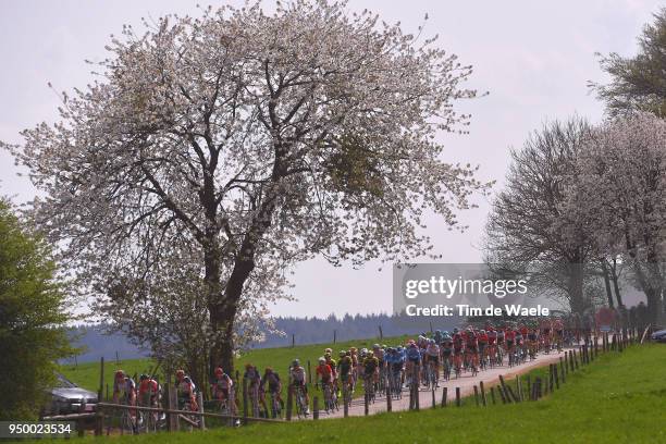 Peloton / Landscape / during the104th Liege-Bastogne-Liege 2018 a 258,5km race from Liege to Liege-Ans on April 22, 2018 in Liege, Belgium.