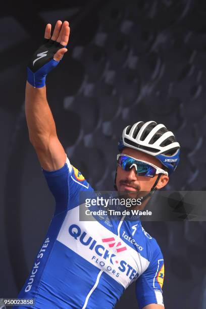 Julian Alaphilippe of France and Team Quick-Step Floors / during the104th Liege-Bastogne-Liege 2018 a 258,5km race from Liege to Liege-Ans on April...