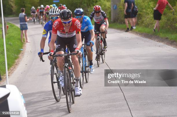 Tim Wellens of Belgium and Team Lotto Soudal / Julian Alaphilippe of France and Team Quick-Step Floors / during the104th Liege-Bastogne-Liege 2018 a...