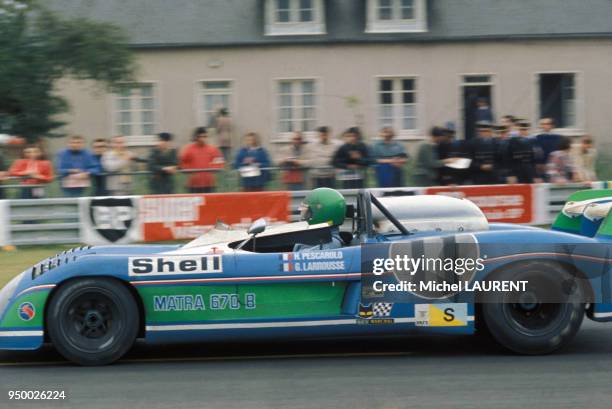 La Matra 670B de Henri Pescarolo et Gérard Larrousse aux 24 Heures du Mans en juin 1973, France.