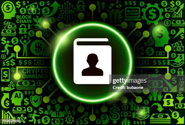 contact book  icon on money and cryptocurrency background - selling books stock illustrations