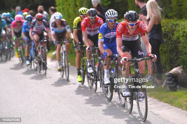 Tim Wellens of Belgium and Team Lotto Soudal / Julian Alaphilippe of France and Team Quick-Step Floors / during the104th Liege-Bastogne-Liege 2018 a...