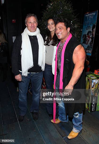 Real estate developer Ian Schrager, wife Tania Wahlstedt and David Barton attend the 8th annual toy drive for kids at DavidBartonGym on December 21,...