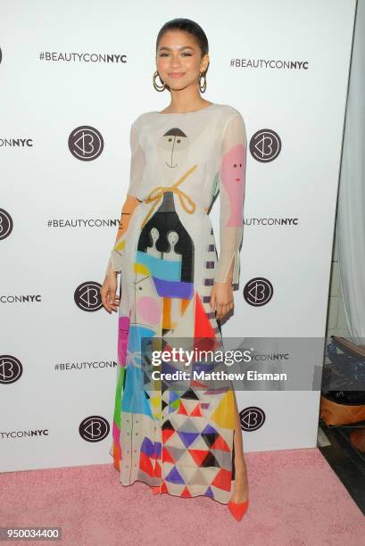 Zendaya attends Beautycon Festival NYC 2018 - Day 2 at Jacob Javits Center on April 22, 2018 in New York City.