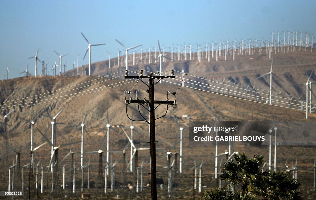 A windfarm is seen 30 December 2006 near