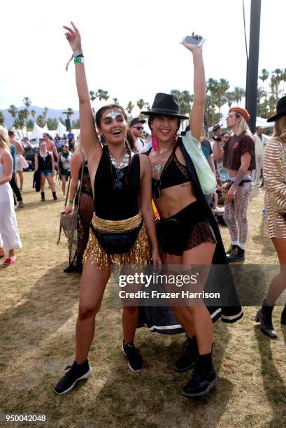 Festivalgoers during the 2018 Coachella Valley Music And Arts Festival at the Empire Polo Field on April 21, 2018 in Indio, California.