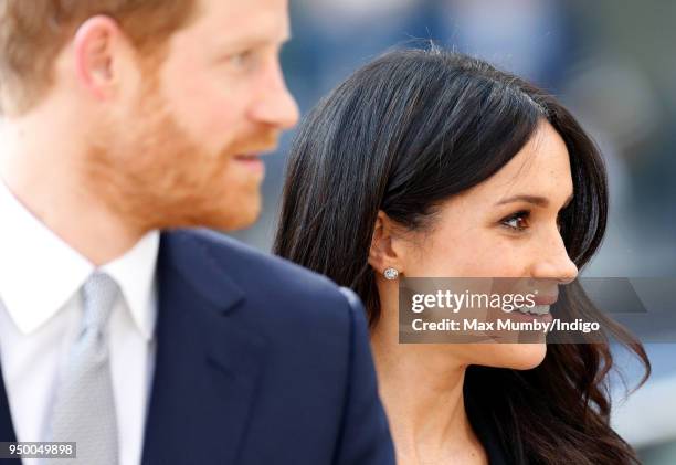 Prince Harry and Meghan Markle attend an Invictus Games Reception at Australia House on April 21, 2018 in London, England.