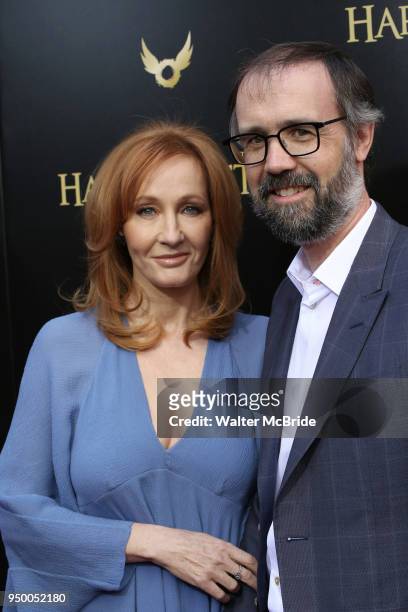 Rowling and Neil Murray attend the Broadway Opening Day performance of 'Harry Potter and the Cursed Child Parts One and Two' at The Lyric Theatre on...