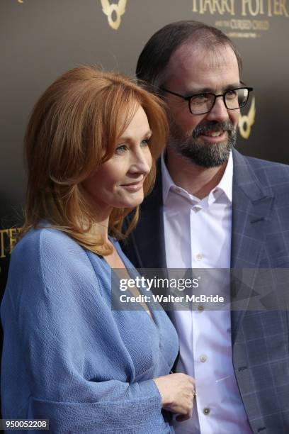 Rowling and Neil Murray attend the Broadway Opening Day performance of 'Harry Potter and the Cursed Child Parts One and Two' at The Lyric Theatre on...