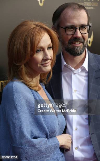 Rowling and Neil Murray attend the Broadway Opening Day performance of 'Harry Potter and the Cursed Child Parts One and Two' at The Lyric Theatre on...