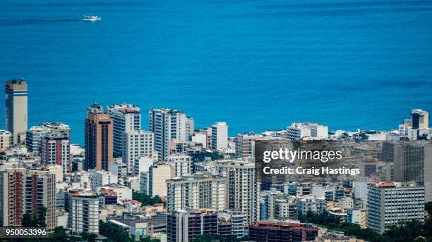 rio de janeiro brazil cityscape city view - rio de janeiro skyline stock pictures, royalty-free photos & images