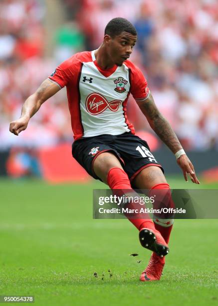 Mario Lemina of Southampton during the Emirates FA Cup Semi Final between Chelsea and Southampton at Wembley Stadium on April 22, 2018 in London,...