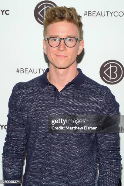 Tyler Oakley attends Beautycon Festival NYC 2018 - Day 2 at Jacob Javits Center on April 22, 2018 in New York City.