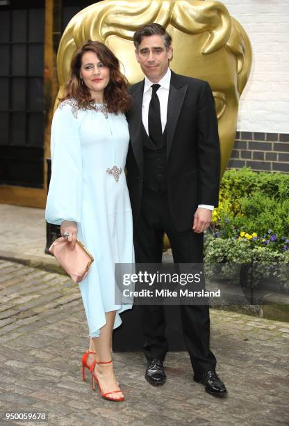 Louise Delamere and Stephen Mangan attend the BAFTA Television Craft Awards held at The Brewery on April 22, 2018 in London, England.