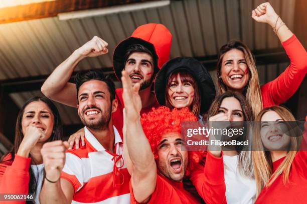 fans at stadium together - awards party 2018 stock pictures, royalty-free photos & images