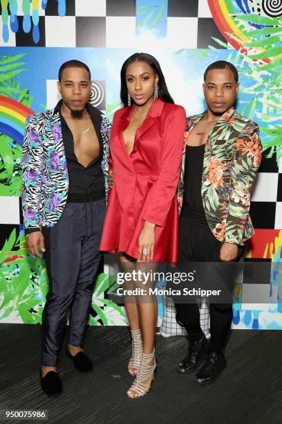 Jayla Koriyan poses with fans at a Meet & Greet during Beautycon Festival NYC 2018 - Day 2 at Jacob Javits Center on April 22, 2018 in New York City.