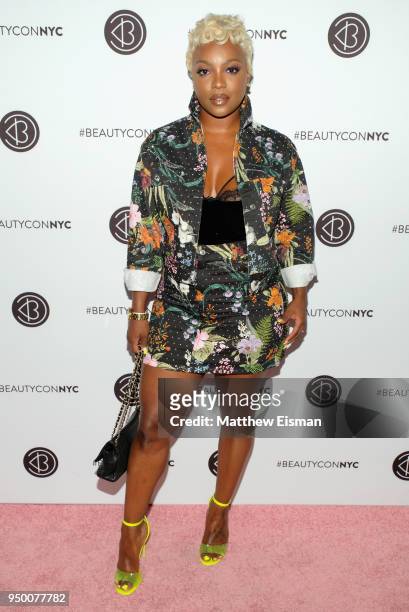 Tiarra Monet attends Beautycon Festival NYC 2018 - Day 2 at Jacob Javits Center on April 22, 2018 in New York City.
