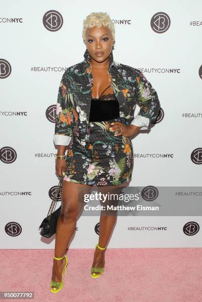 Tiarra Monet attends Beautycon Festival NYC 2018 - Day 2 at Jacob Javits Center on April 22, 2018 in New York City.