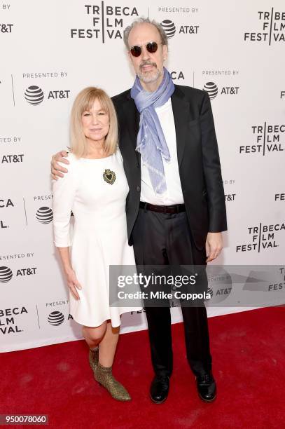 Actress Mary Kay Place and director Kent Jones attend a screening of "Diane" during the 2018 Tribeca Film Festival at SVA Theatre on April 22, 2018...