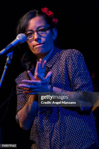 Ana Tijoux performs in concert at Galileo Galilei on April 22, 2018 in Madrid, Spain.