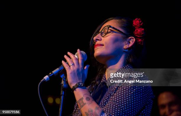 Ana Tijoux performs in concert at Galileo Galilei on April 22, 2018 in Madrid, Spain.