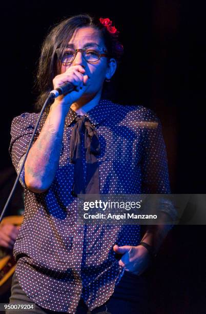 Ana Tijoux performs in concert at Galileo Galilei on April 22, 2018 in Madrid, Spain.