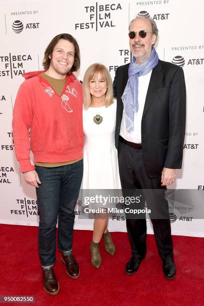 Actors Jake Lacy, Mary Kay Place and director Kent Jones attend a screening of "Diane" during the 2018 Tribeca Film Festival at SVA Theatre on April...