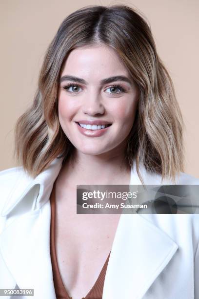 Lucy Hale poses at the Beautycon Festival NYC 2018 on April 22, 2018 in New York City.