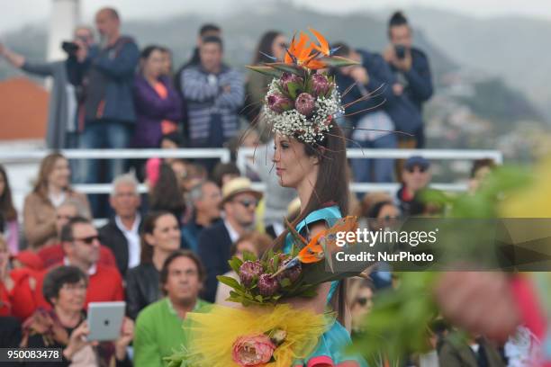 Hundreds of flower dancers of all age accompanied by huge floral floats parade take part of the 2018 edition of Flower Parade through the main...