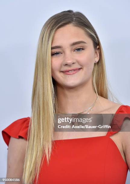 Actress Lizzy Greene attends WE Day California at The Forum on April 19, 2018 in Inglewood, California.