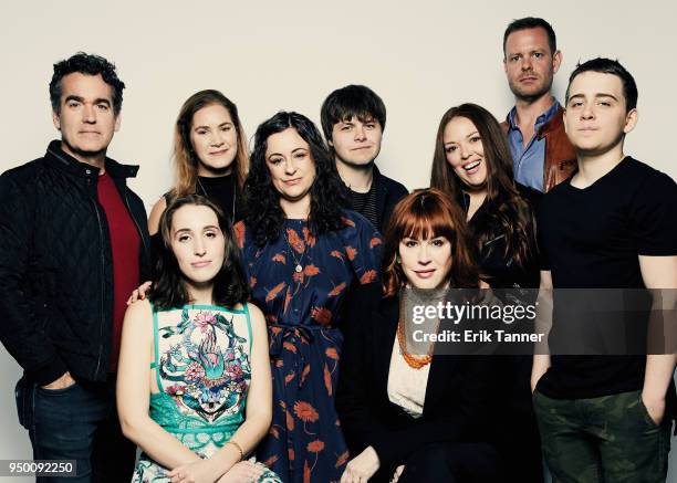 Brian d'Arcy James, Harley Quinn Smith, Katie Leary, Melissa Miller, Brendan Myer, Molly Ringwald, Lauren Avinoam, Jed Mellick and Sam McCarthy of...