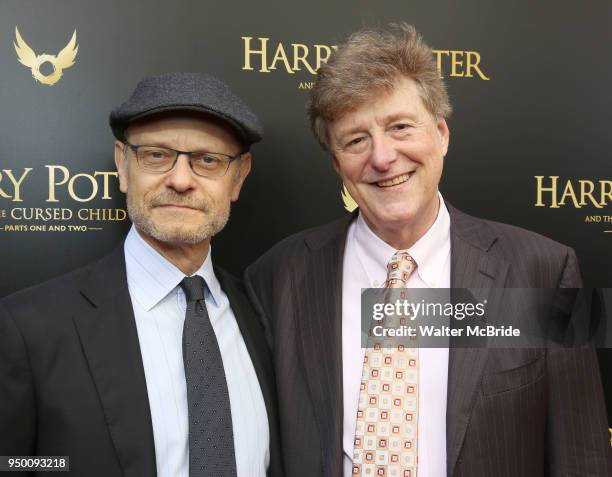 David Hyde Pierce and Brian Hargrove attend the Broadway Opening Day performance of 'Harry Potter and the Cursed Child Parts One and Two' at The...