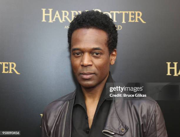 William Nadylam poses at "Harry Potter and The Cursed Child parts 1 & 2" on Broadway Opening Night at The Lyric Theatre on April 22, 2018 in New York...