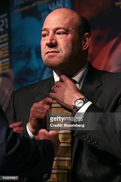 Gary D. Cohn, president and chief operating officer of Goldman Sachs Group Inc., adjusts his tie during the UJA Federation of New York's annual Wall...