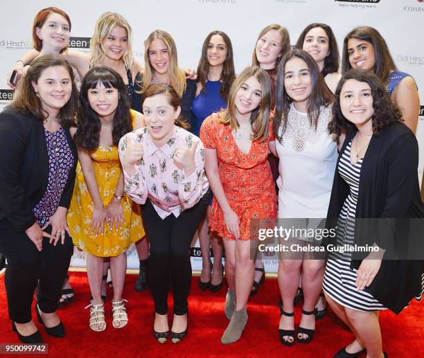 Actor/writer Rachel Bloom and Teen Line volunteers arrive at Teen Line 2018 Food For Thought Brunch hosted by Rachel Bloom at UCLA Carnesale Commons...