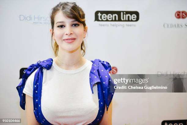 Actor/Teen Line alum Kathrine Herzer attends Teen Line 2018 Food For Thought Brunch hosted by Rachel Bloom at UCLA Carnesale Commons on April 22,...