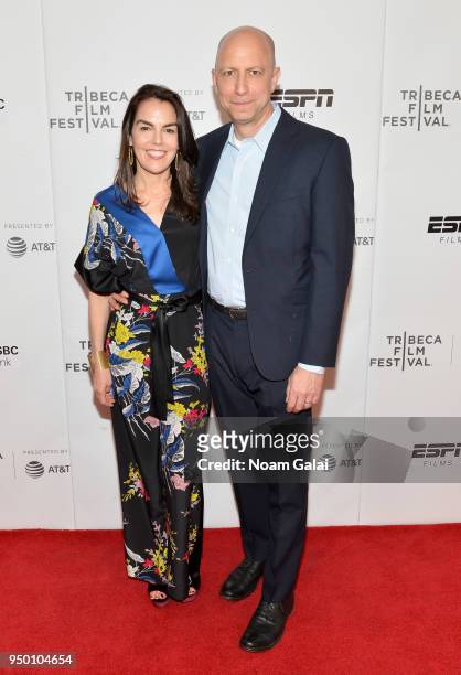 Jennifer Epstein and Michael Epstein attend a screening of "House Two" during the 2018 Tribeca Film Festival at Cinepolis Chelsea on April 22, 2018...