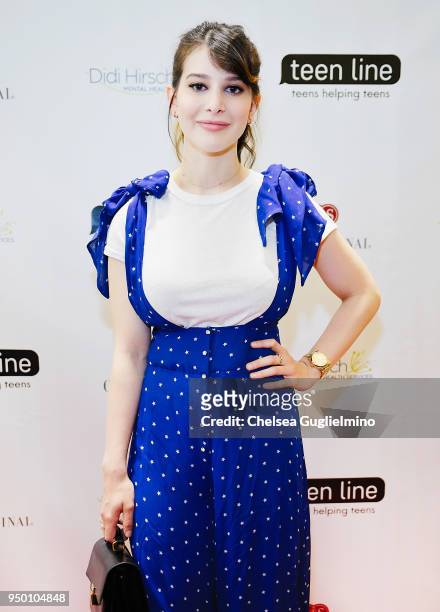 Actor/Teen Line alum Kathrine Herzer attends Teen Line 2018 Food For Thought Brunch hosted by Rachel Bloom at UCLA Carnesale Commons on April 22,...