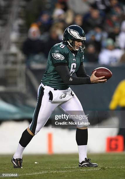 Sav Rocca of the Philadelphia Eagles punts against the San Francisco 49ers at Lincoln Financial Field on December 20, 2009 in Philadelphia,...