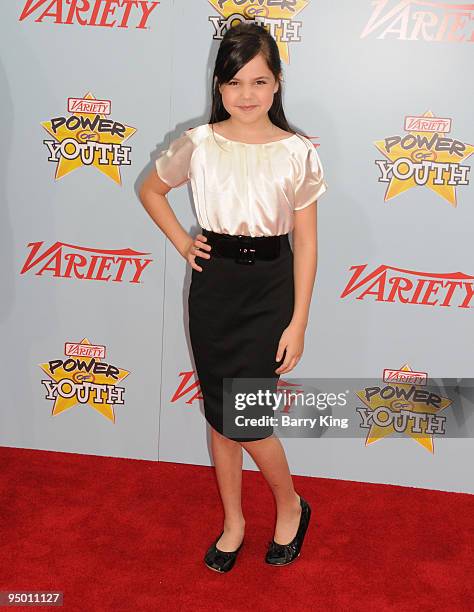 Actress Bailee Madison arrives to Variety's 3rd Annual "Power of Youth" event held at the Paramount Studios - backlot on December 5, 2009 in Los...