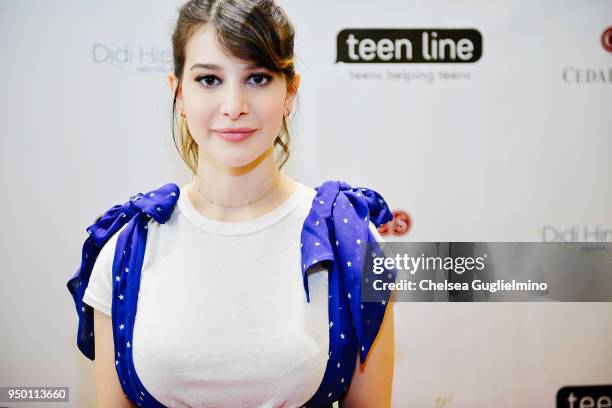 Actor/Teen Line alum Kathrine Herzer attends Teen Line 2018 Food For Thought Brunch hosted by Rachel Bloom at UCLA Carnesale Commons on April 22,...