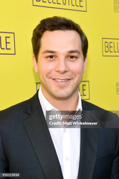 Skylar Astin attends the Opening Night Of "Belleville," presented by Pasadena Playhouse on April 22, 2018 in Pasadena, California.