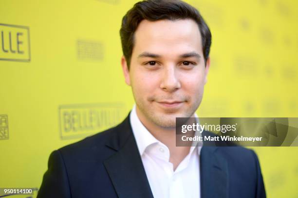 Skylar Astin attends the Opening Night Of "Belleville," presented by Pasadena Playhouse on April 22, 2018 in Pasadena, California.