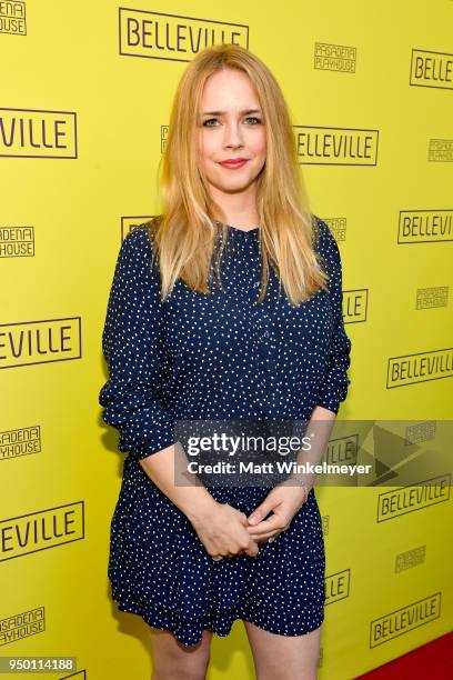 Jessica Barth attends the Opening Night Of "Belleville," presented by Pasadena Playhouse on April 22, 2018 in Pasadena, California.