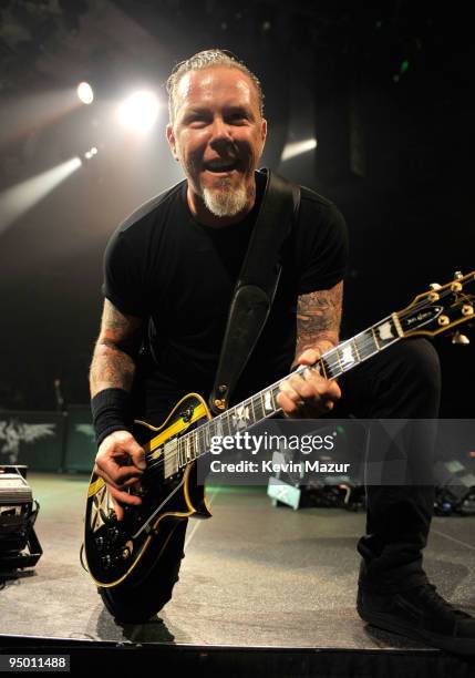 James Hetfield of Metallica performs during their "World Magnetic" tour at Madison Square Garden on November 14, 2009 in New York City.