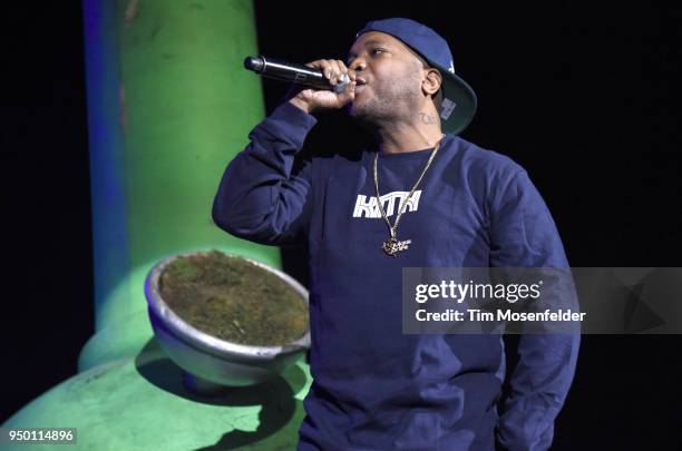 Styles P performs during "Berner Presents Hippie Hill" at Bill Graham Civic Auditorium on April 20, 2018 in San Francisco, California.