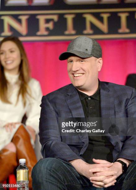 President of Marvel Studios and Producer Kevin Feige at the Avengers: Infinity War Press Junket in Los Angeles, CA April 22nd, 2018