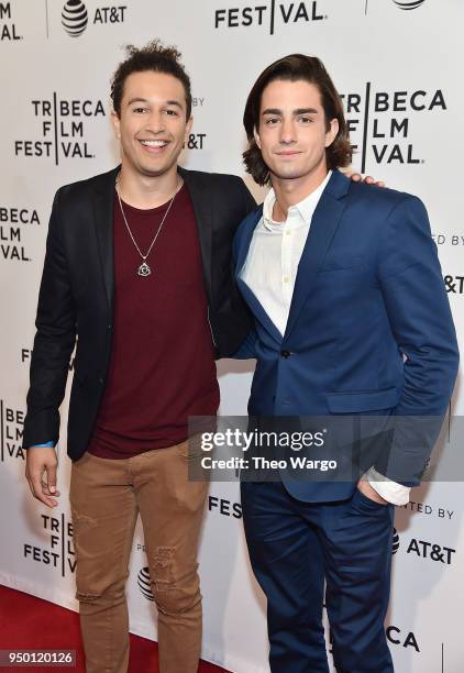 Sheldon White and Andrew Kai attend a screening of "All About Nina" during the 2018 Tribeca Film Festival at SVA Theatre on April 22, 2018 in New...