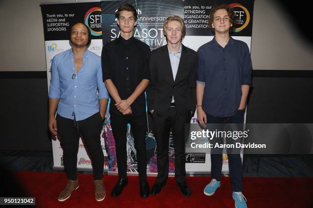 Ryan Ferace, Mayan Duda, Jordan Dixon and Nolan Carroll attend the 2018 Sarasota Film Festival on April 22, 2018 in Sarasota, Florida.